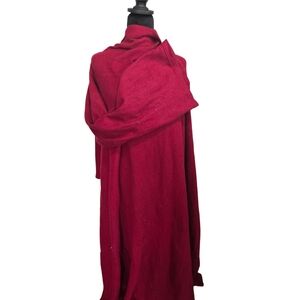 Vintage Snuggly Oversize Red Black with Arm Sleeves